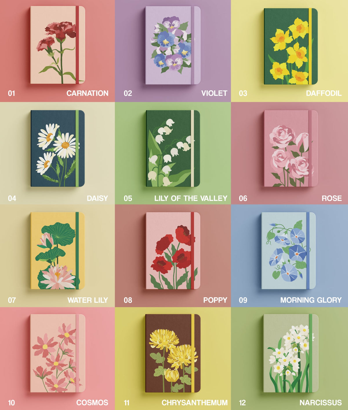 Birth Month Flower Journal Collection 2.0