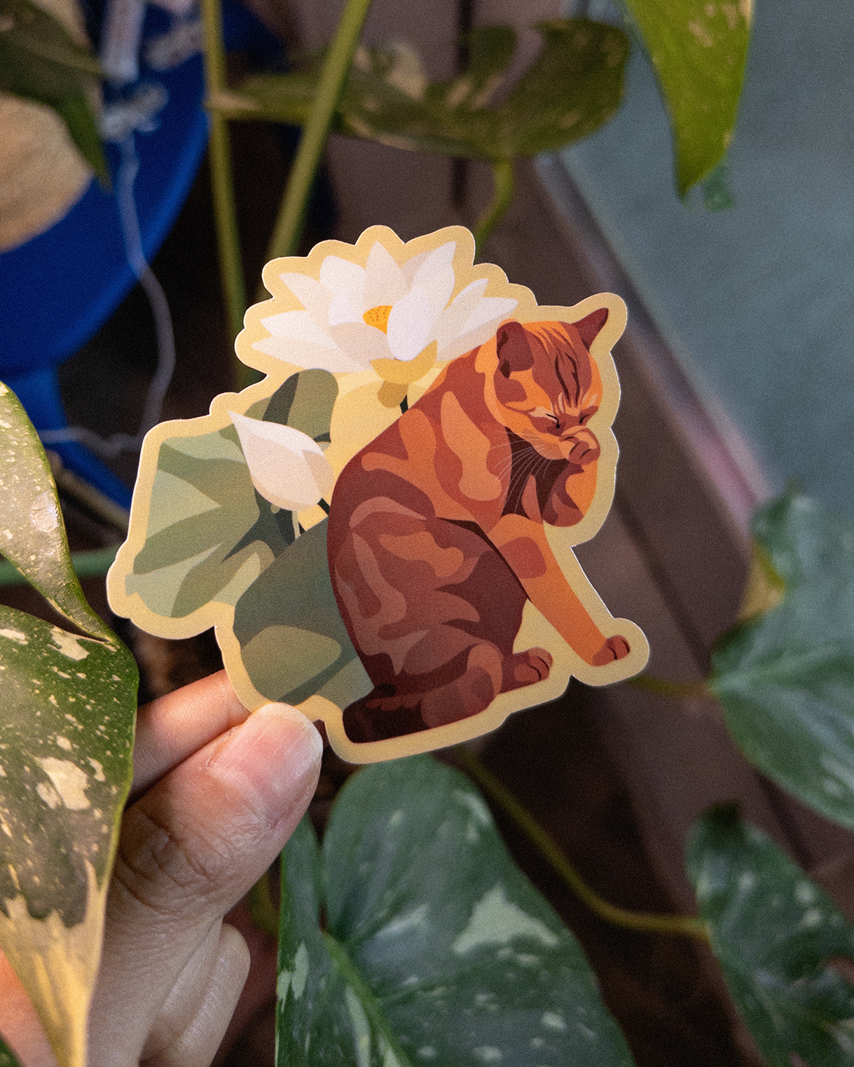 Sleepy Cat Sticker