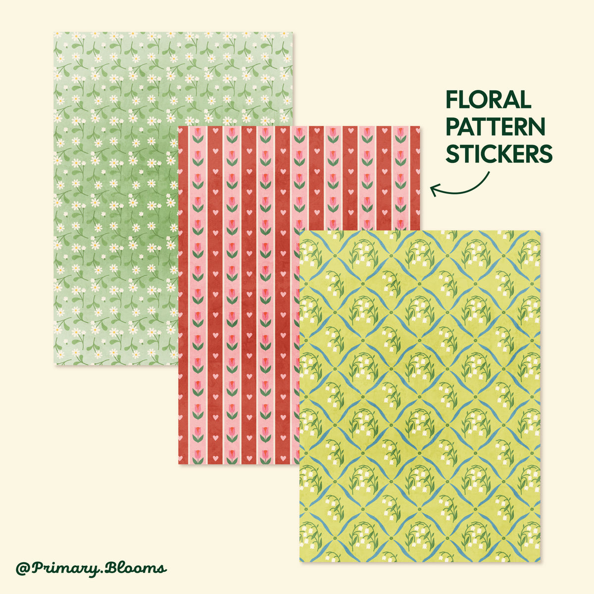 Floral Pattern Sticker Set