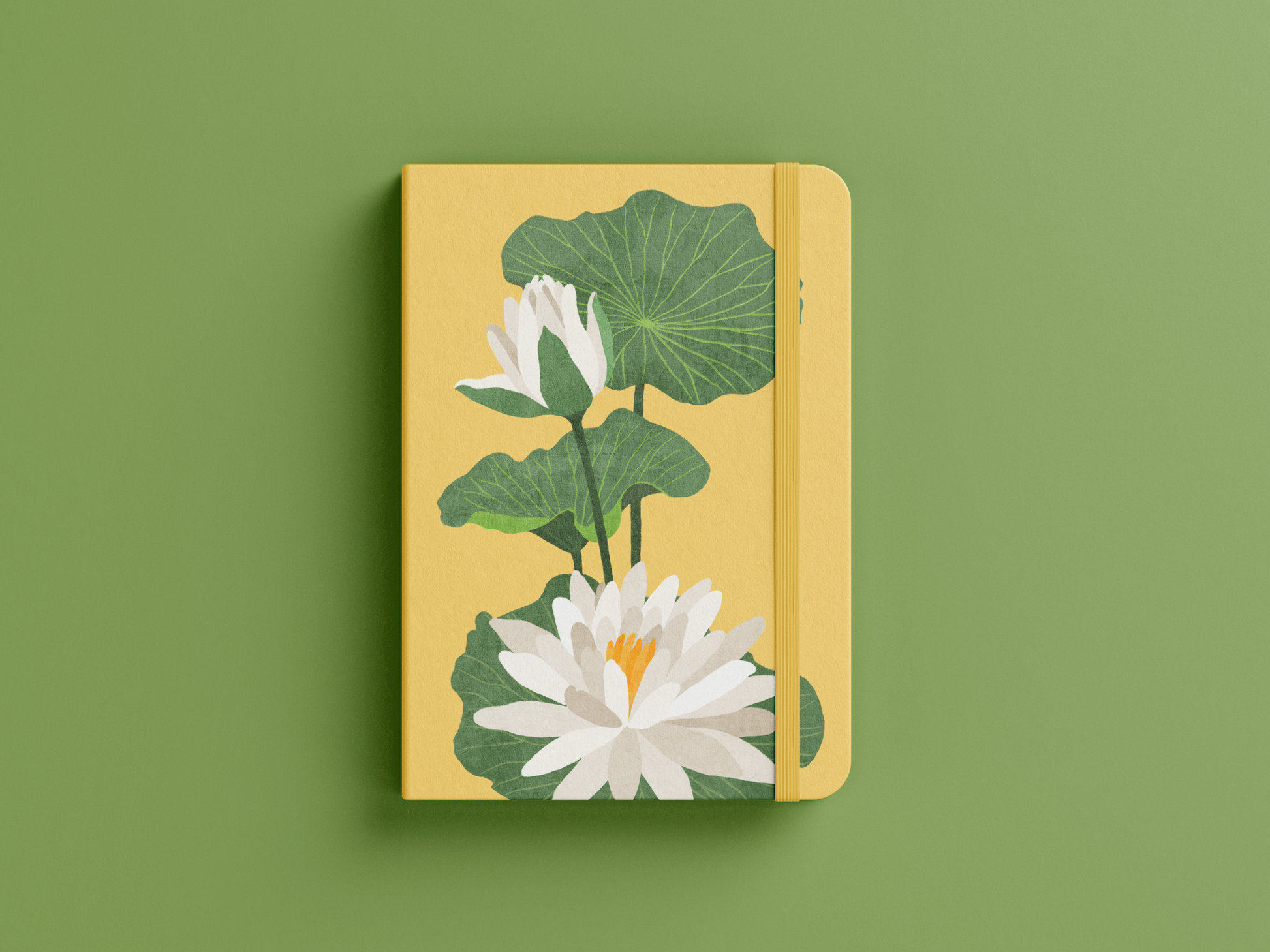 water lily july birth flower Water Lily Linen Journal