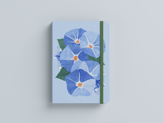 Morning Glory Linen Journal | September Birth Flower