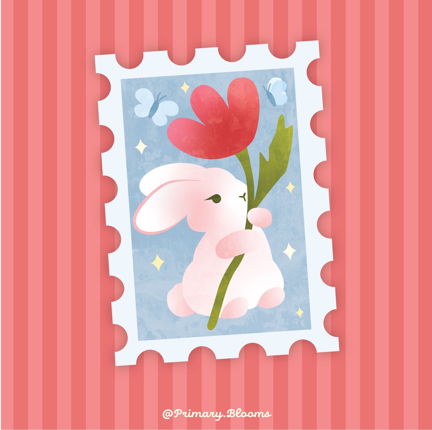 Bunny Stamp Sticker