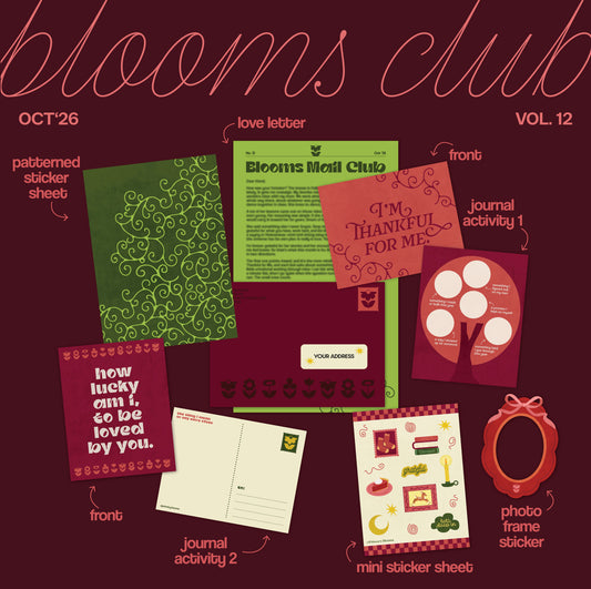 Blooms Club – a monthly snail mail club