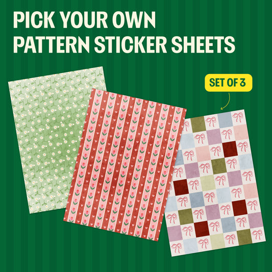 Set of 3 Pattern Sticker Sheets