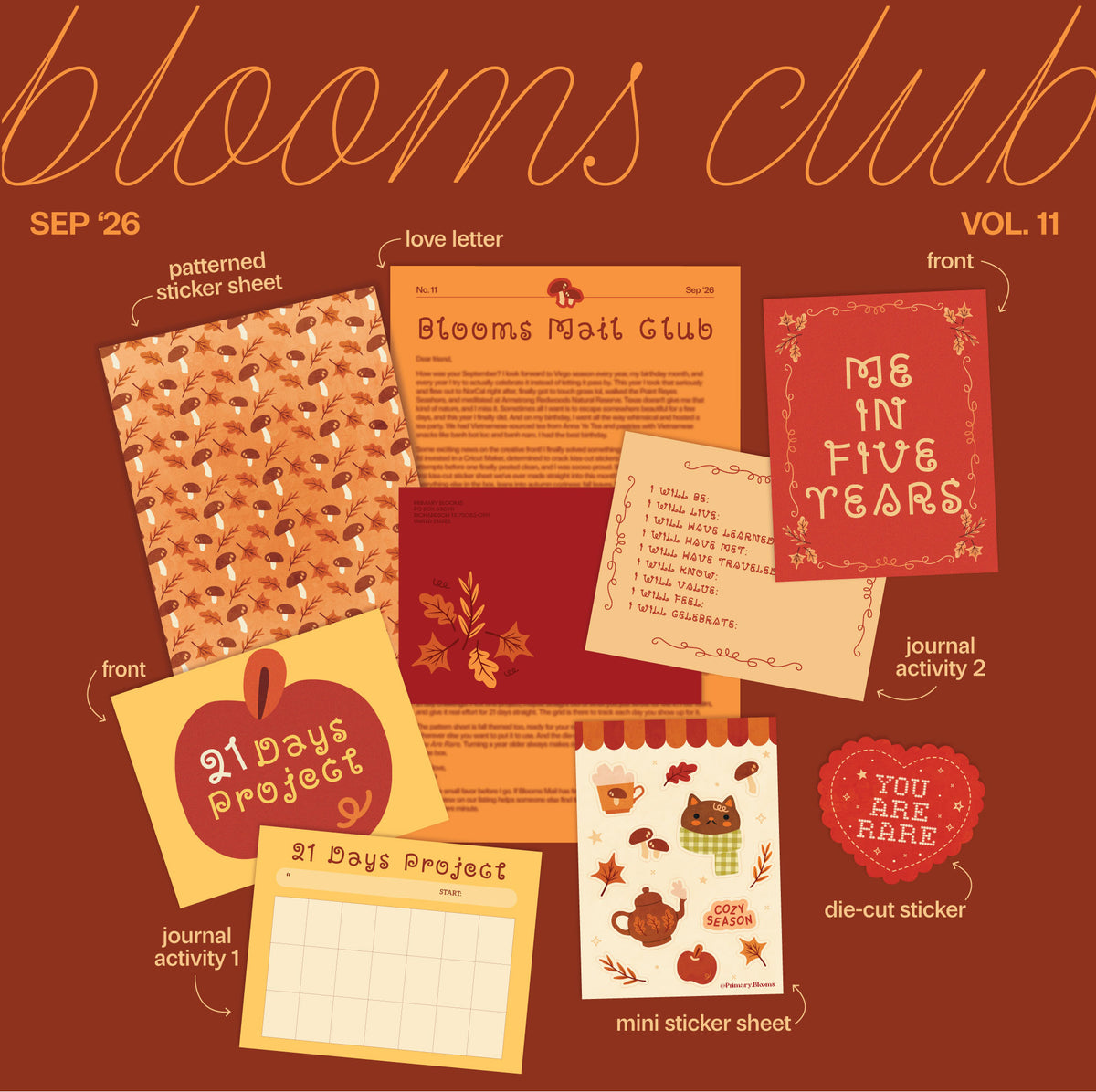 Blooms Club: un club de correo postal mensual
