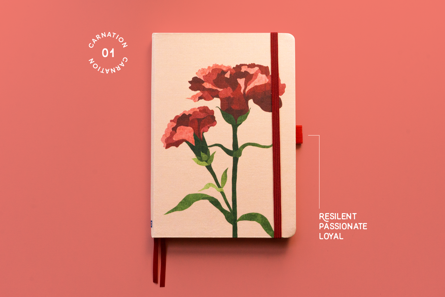 Carnation Linen Journal | January Birth Flower