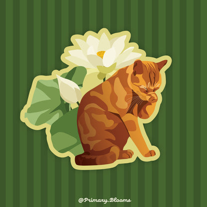 Sleepy Cat Sticker