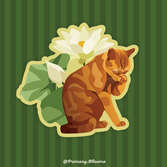 Sleepy Cat Sticker
