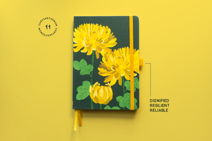 Chrysanthème | Journal en lin fleuri | PRÉCOMMANDE