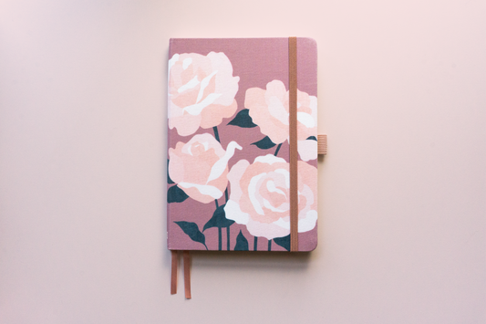 Rose Linen Journal | June Birth Flower