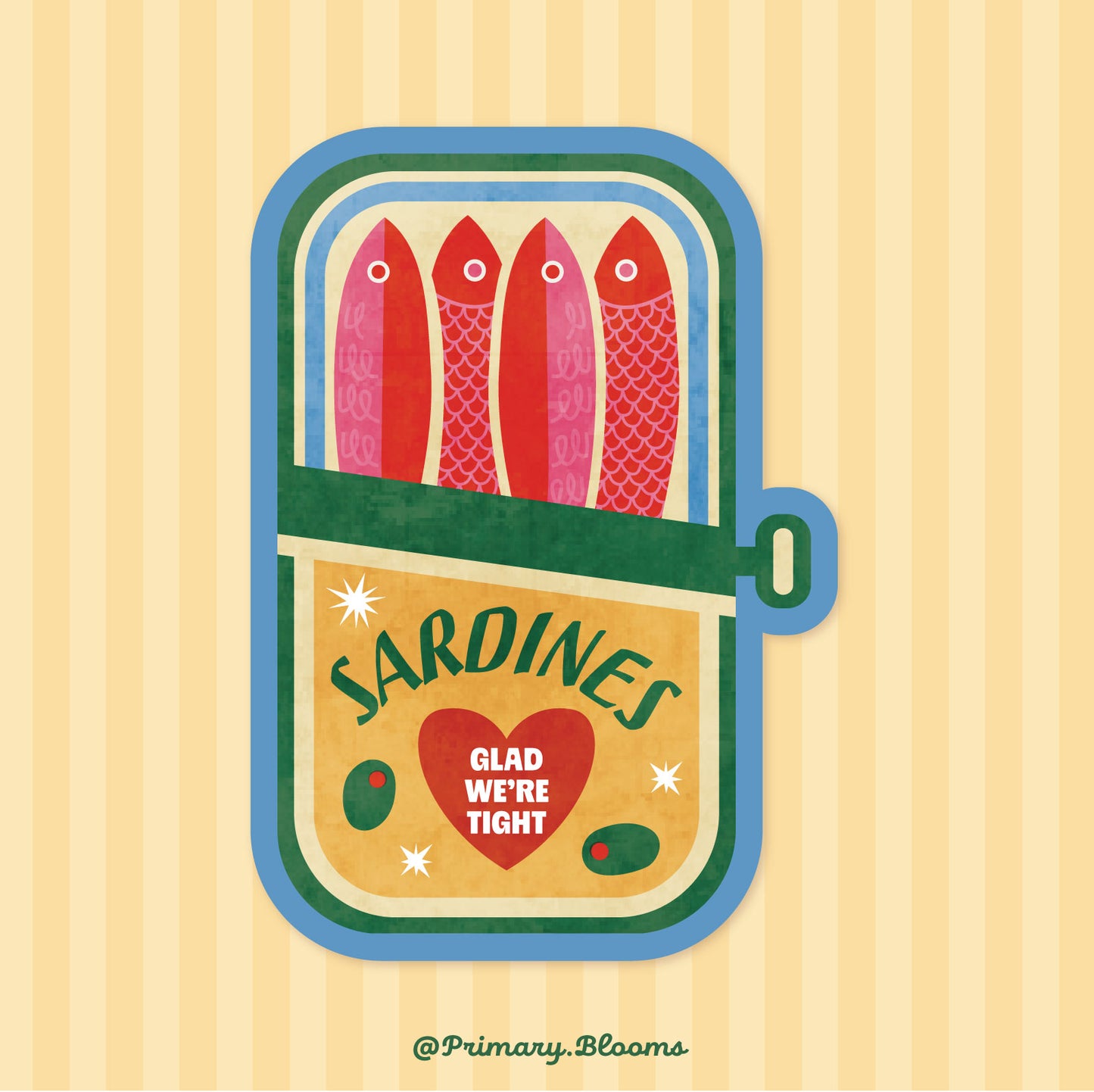 Blue Sardines Sticker