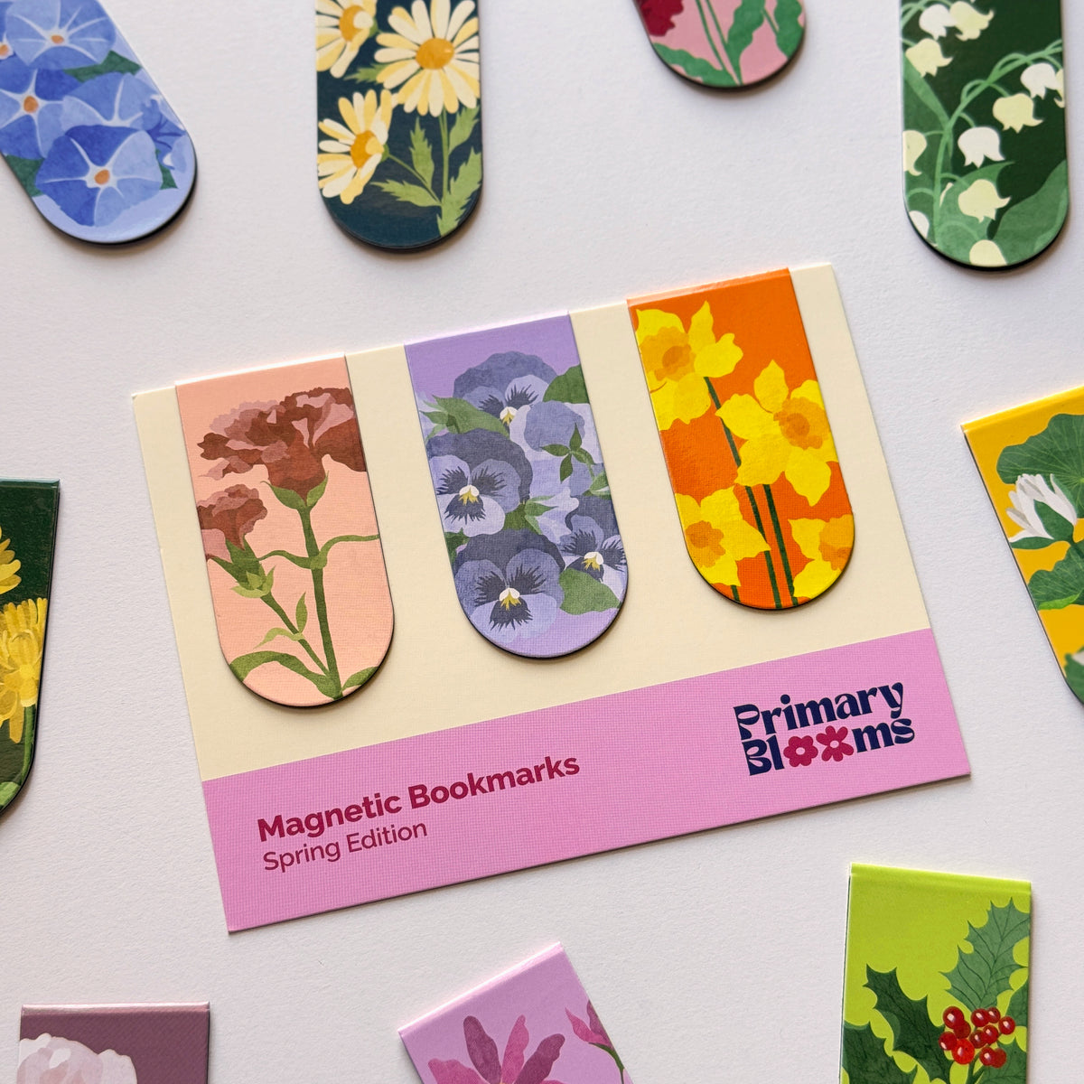 Magnetic Bookmarks | Spring Edition – Primary Blooms