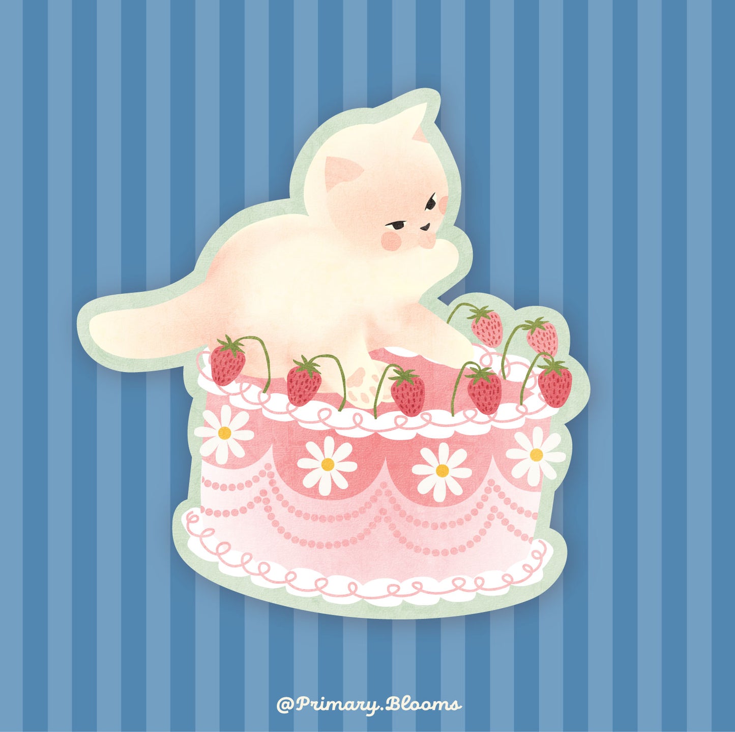 Birthday Cat Sticker