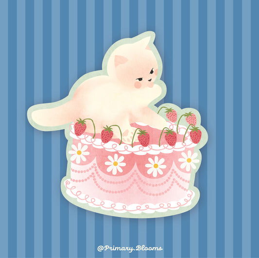 Birthday Cat Sticker