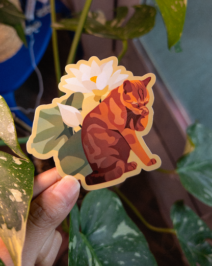 Sleepy Cat Sticker